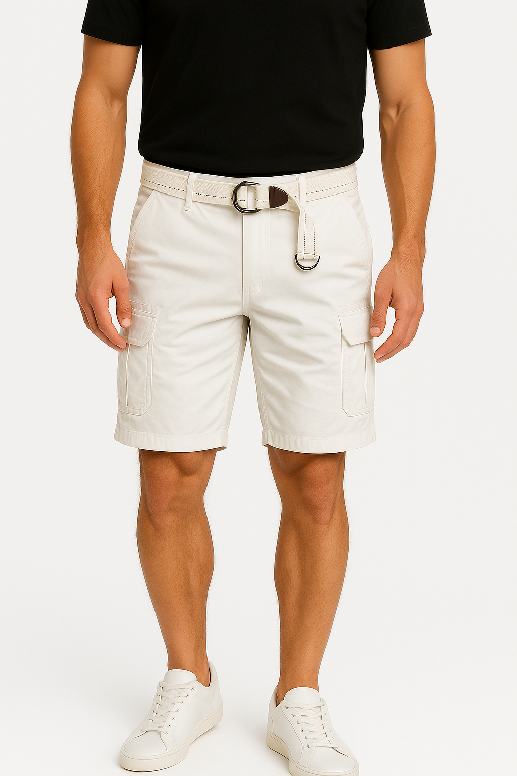Cargo Bermuda Shorts with Belt