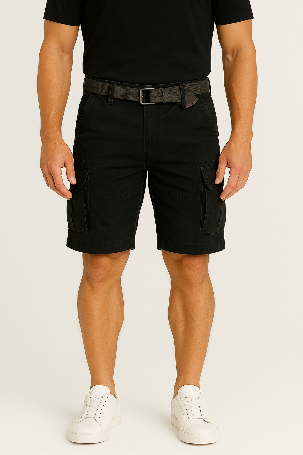 Cargo Bermuda Shorts with Belt
