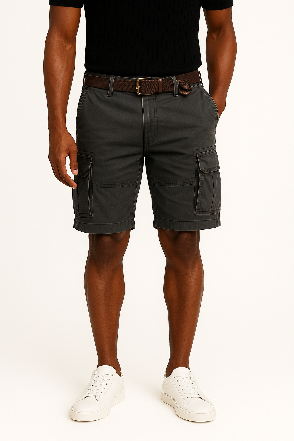 Cargo Bermuda Shorts with Belt