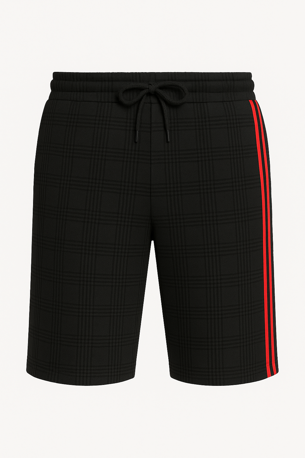 Checked Bermuda Shorts with Drawstring Waist