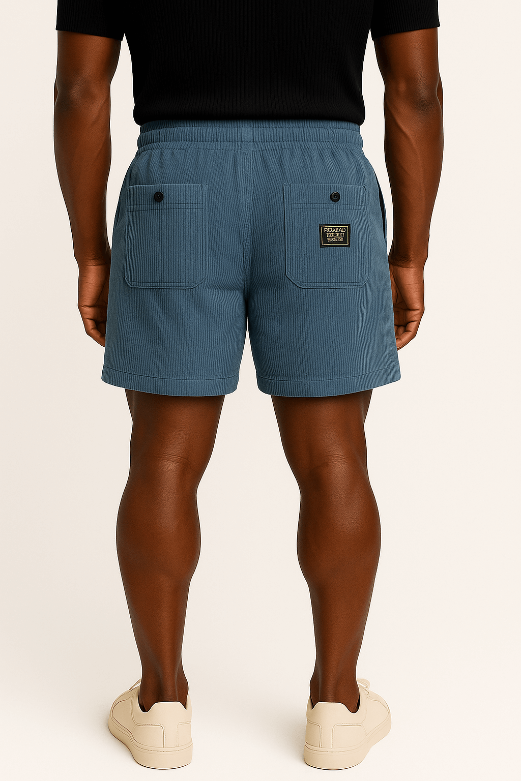 Light Blue Corduroy Bermuda Shorts