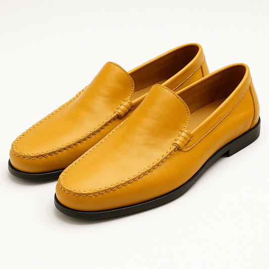 Leather Moccasins with Italian Touch