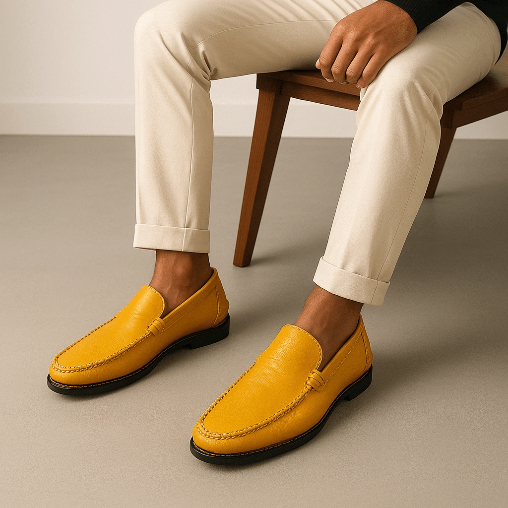 Leather Moccasins with Italian Touch