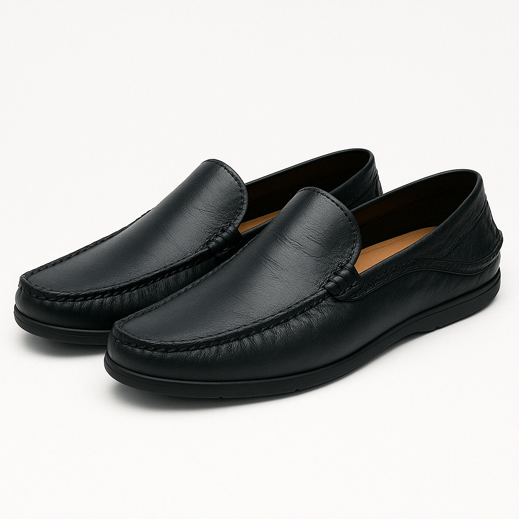 Leather Moccasins with Italian Touch