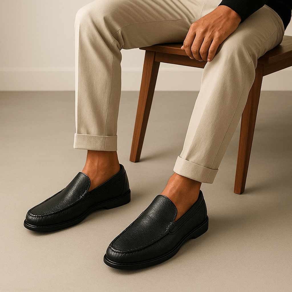 Leather Moccasins with Italian Touch
