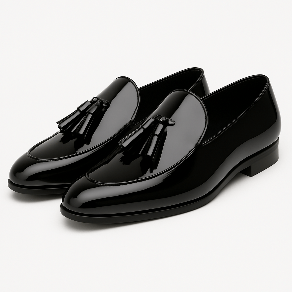 Italian Moccasins with Glossy Finish