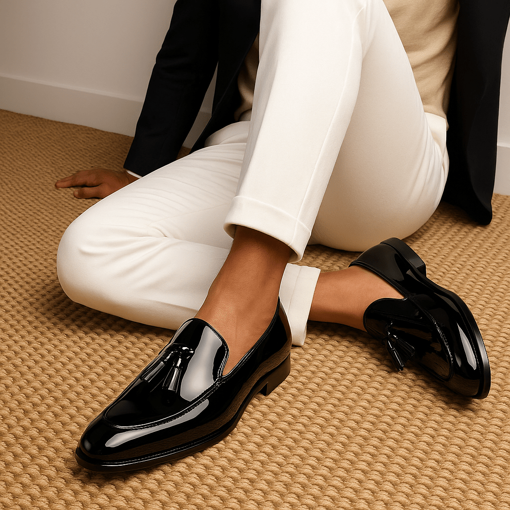 Italian Moccasins with Glossy Finish