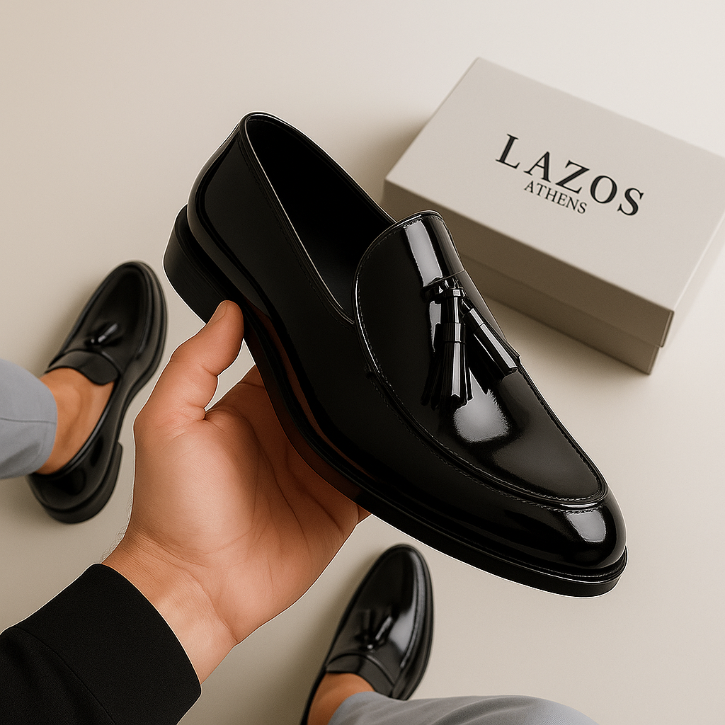 Italian Moccasins with Glossy Finish