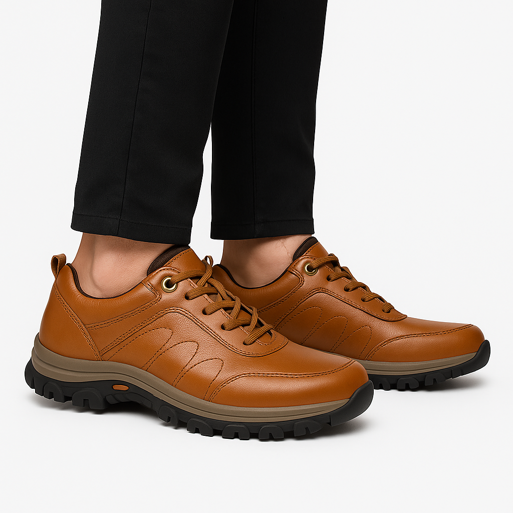 Men's Leather Shoes with Arch Support