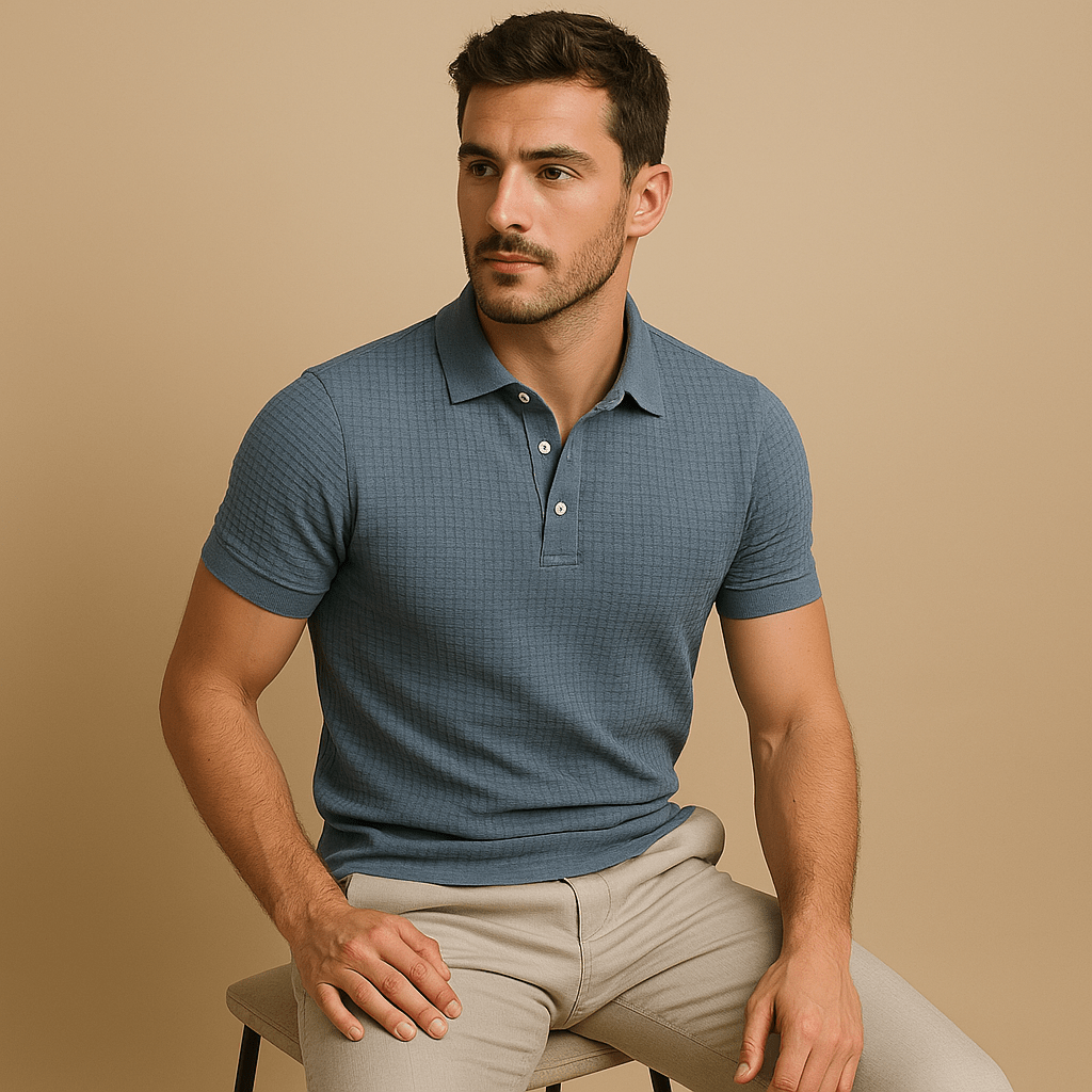 Men's Knitted Polo Shirt