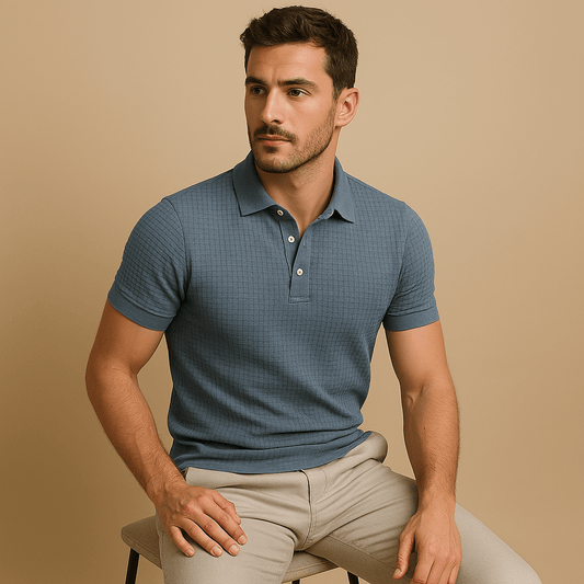 Men's Knitted Polo Shirt
