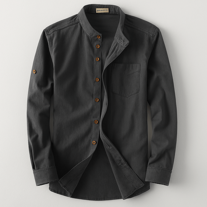 Men's Minimalist Stand Collar Shirt