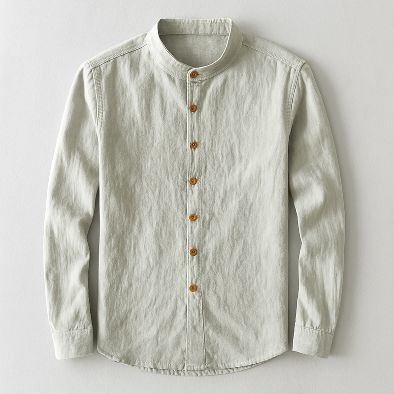 Men's Minimalist Stand Collar Shirt
