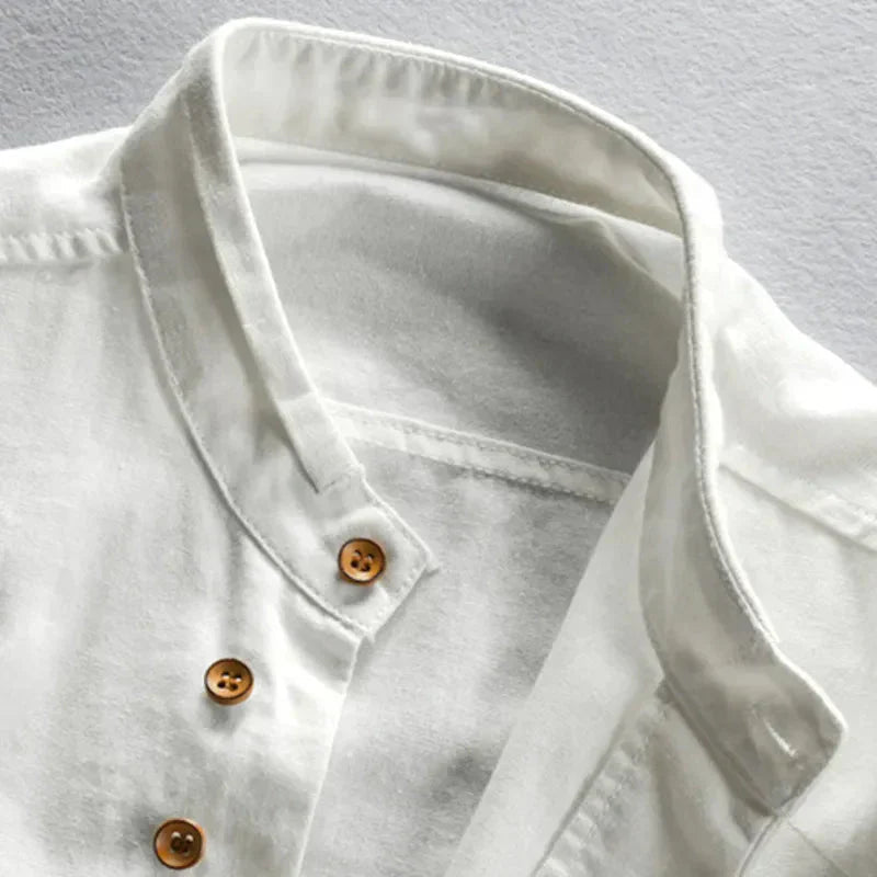 Men's Minimalist Stand Collar Shirt
