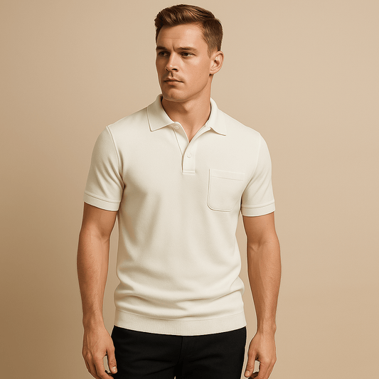 Men's V-Neck Polo Shirt