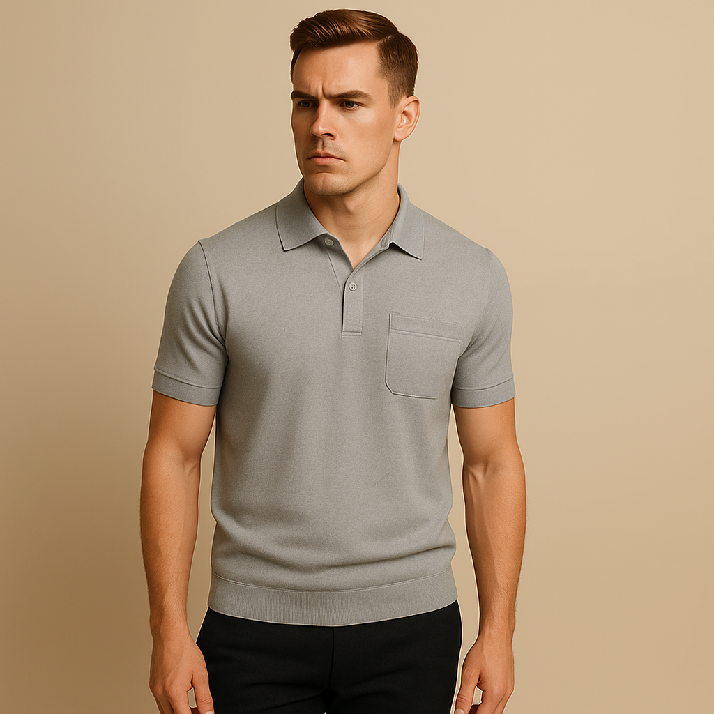Men's V-Neck Polo Shirt