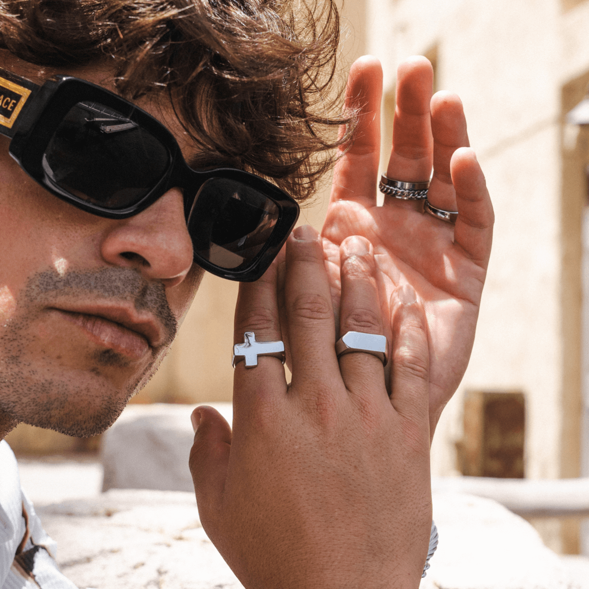 Silver Cross Ring