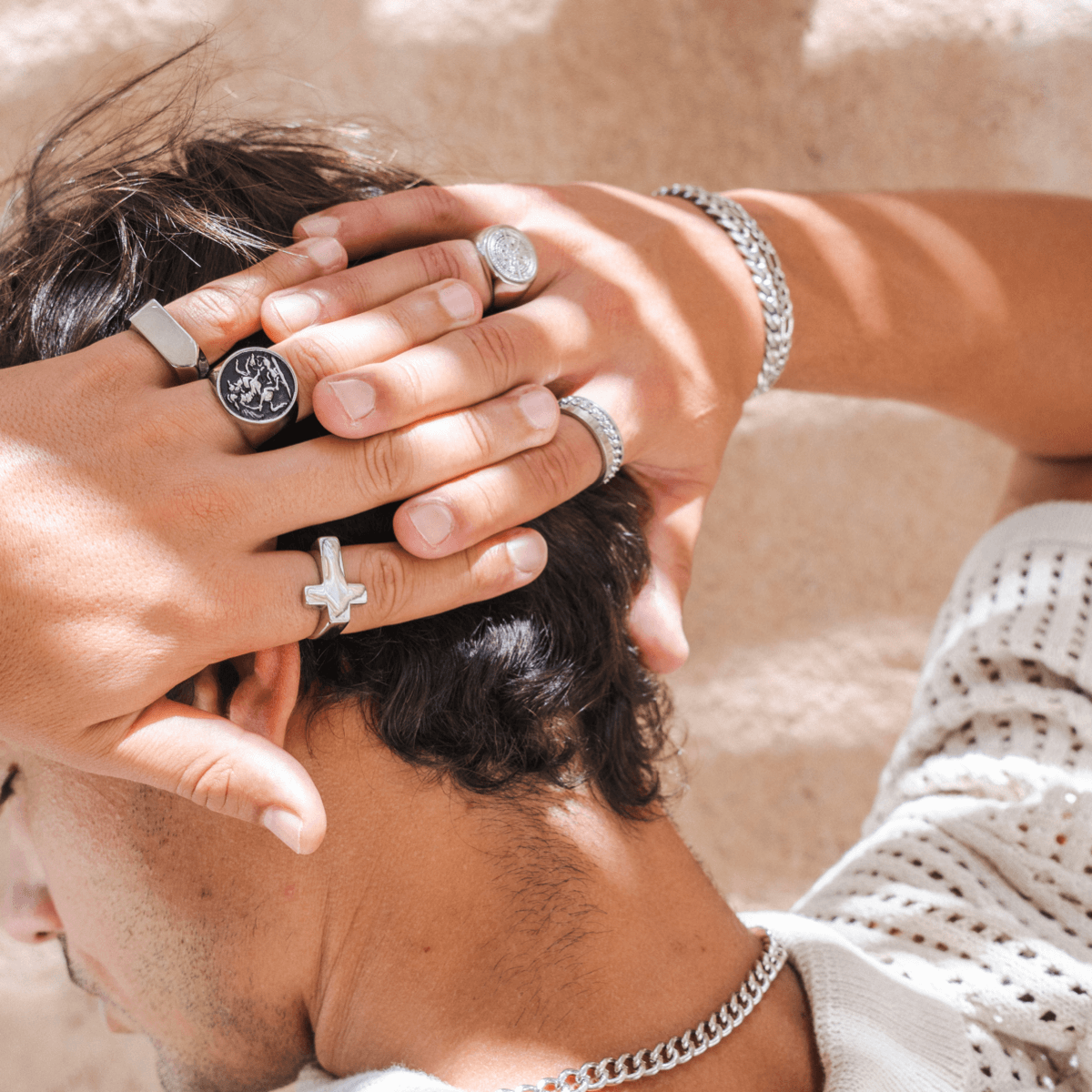 Silver Cross Ring