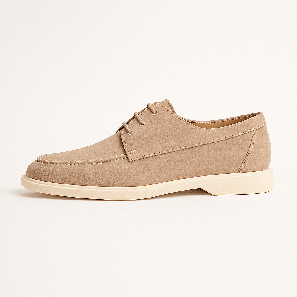 Minimalist Lace-Up Suede Moccasins