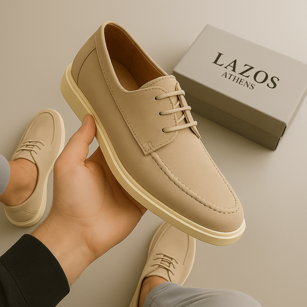 Minimalist Lace-Up Suede Moccasins