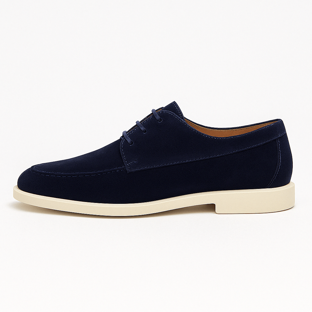 Minimalist Lace-Up Suede Moccasins