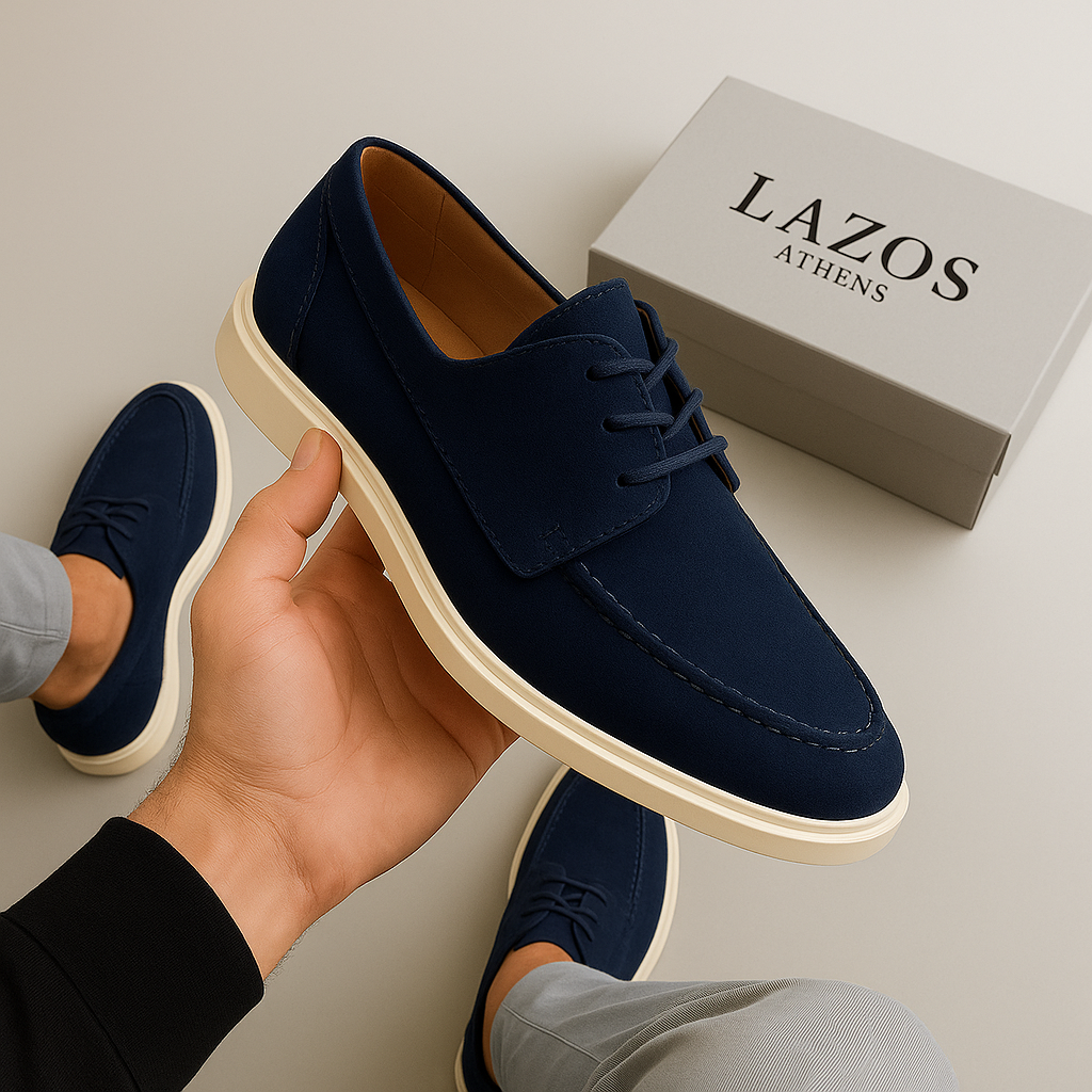 Minimalist Lace-Up Suede Moccasins