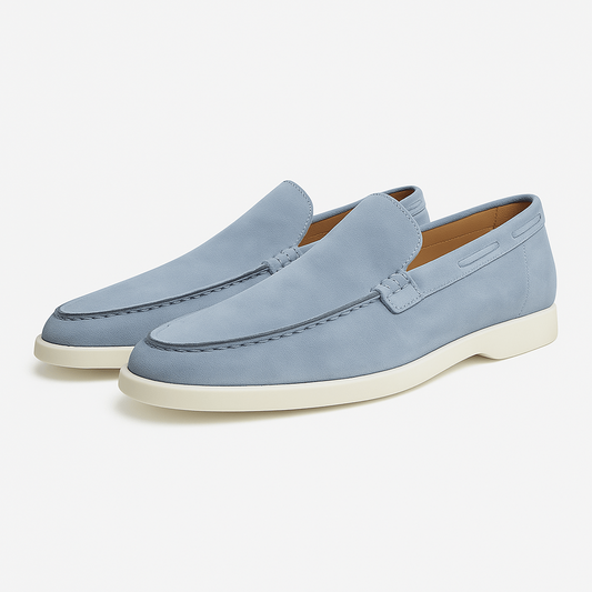 Suede Moccasins with Clean Lines