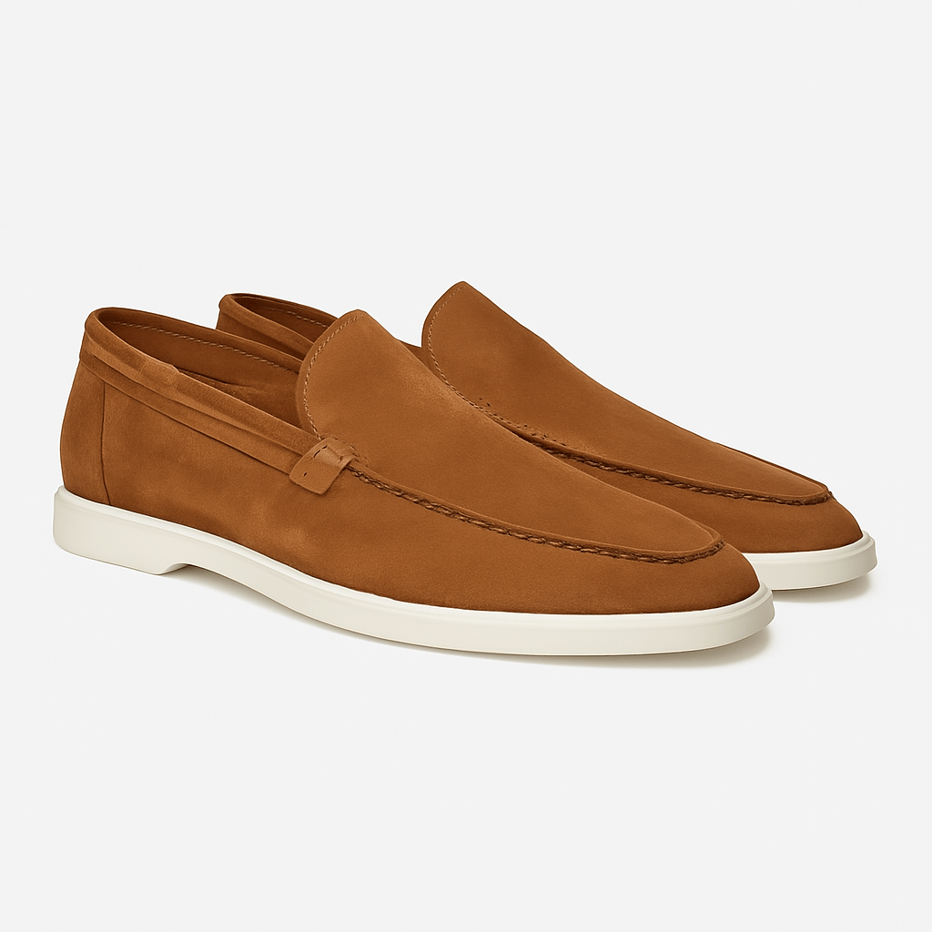 Suede Moccasins with Clean Lines