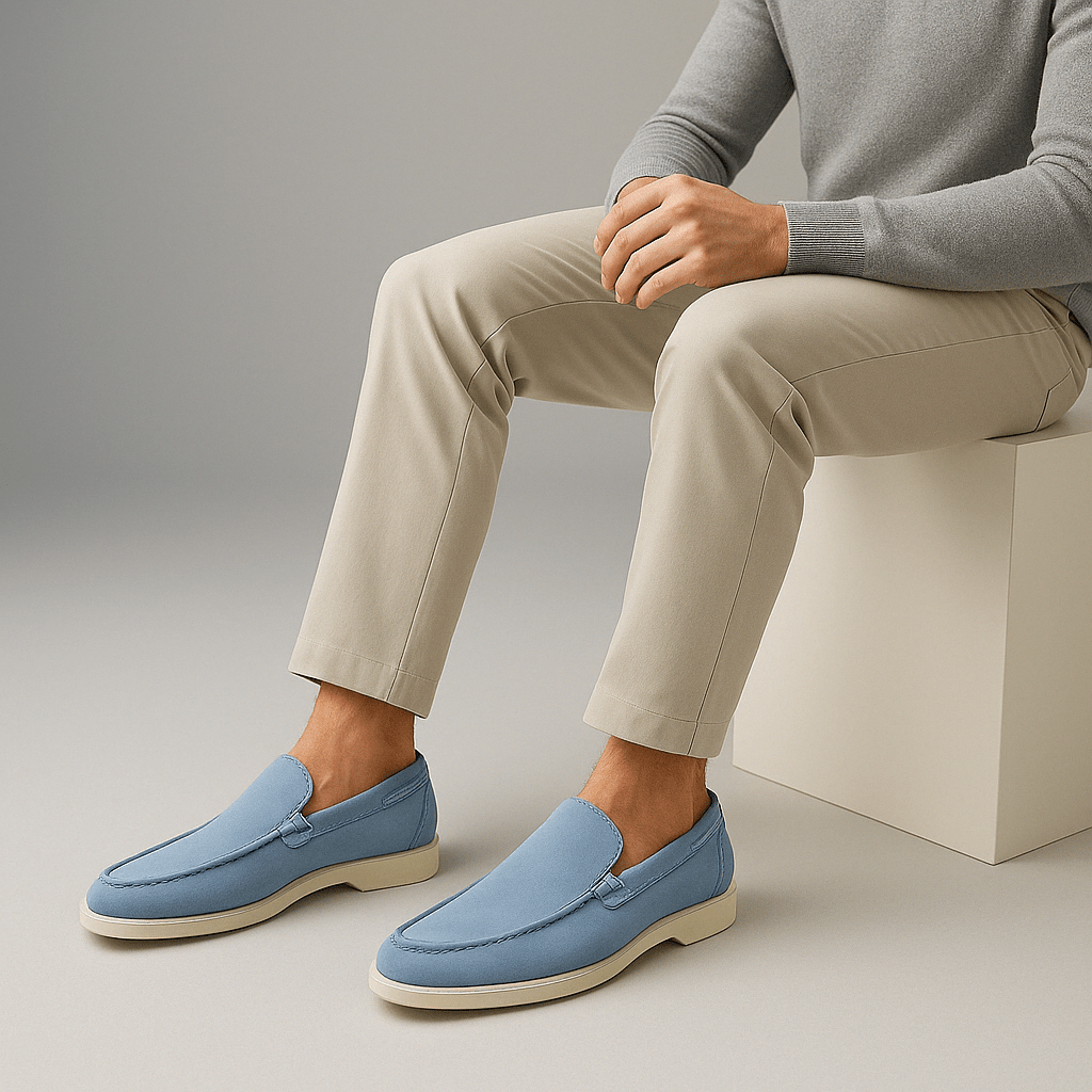 Suede Moccasins with Clean Lines