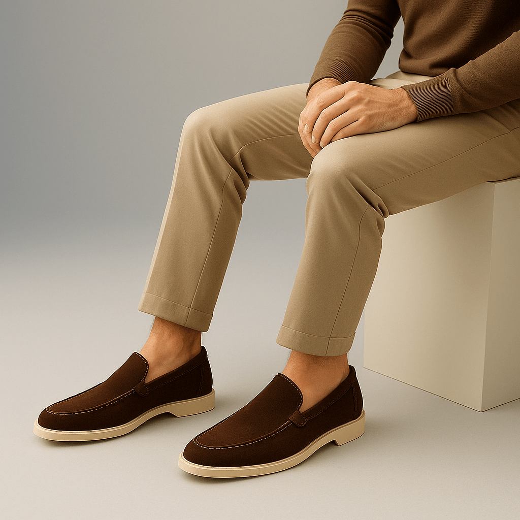 Suede Moccasins with Clean Lines