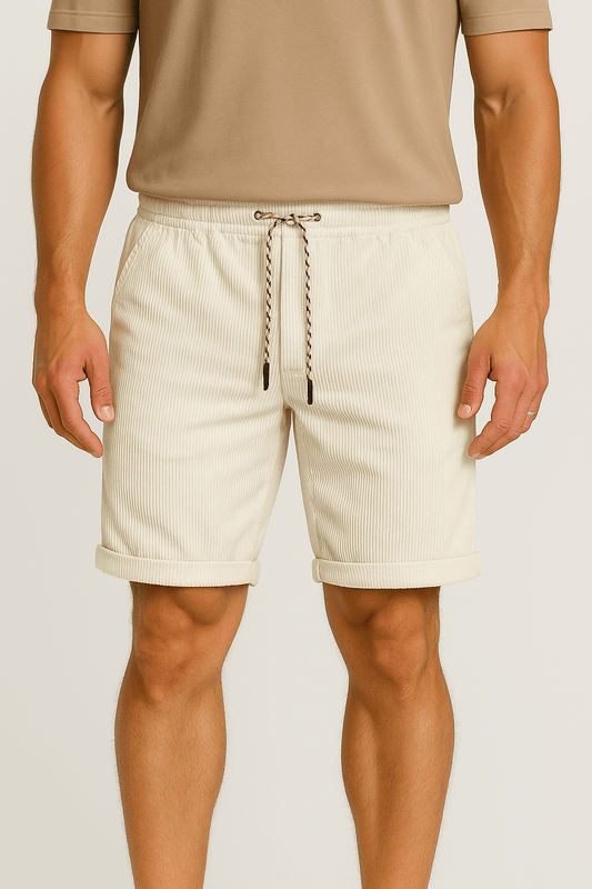 Textured Summer Bermuda Shorts