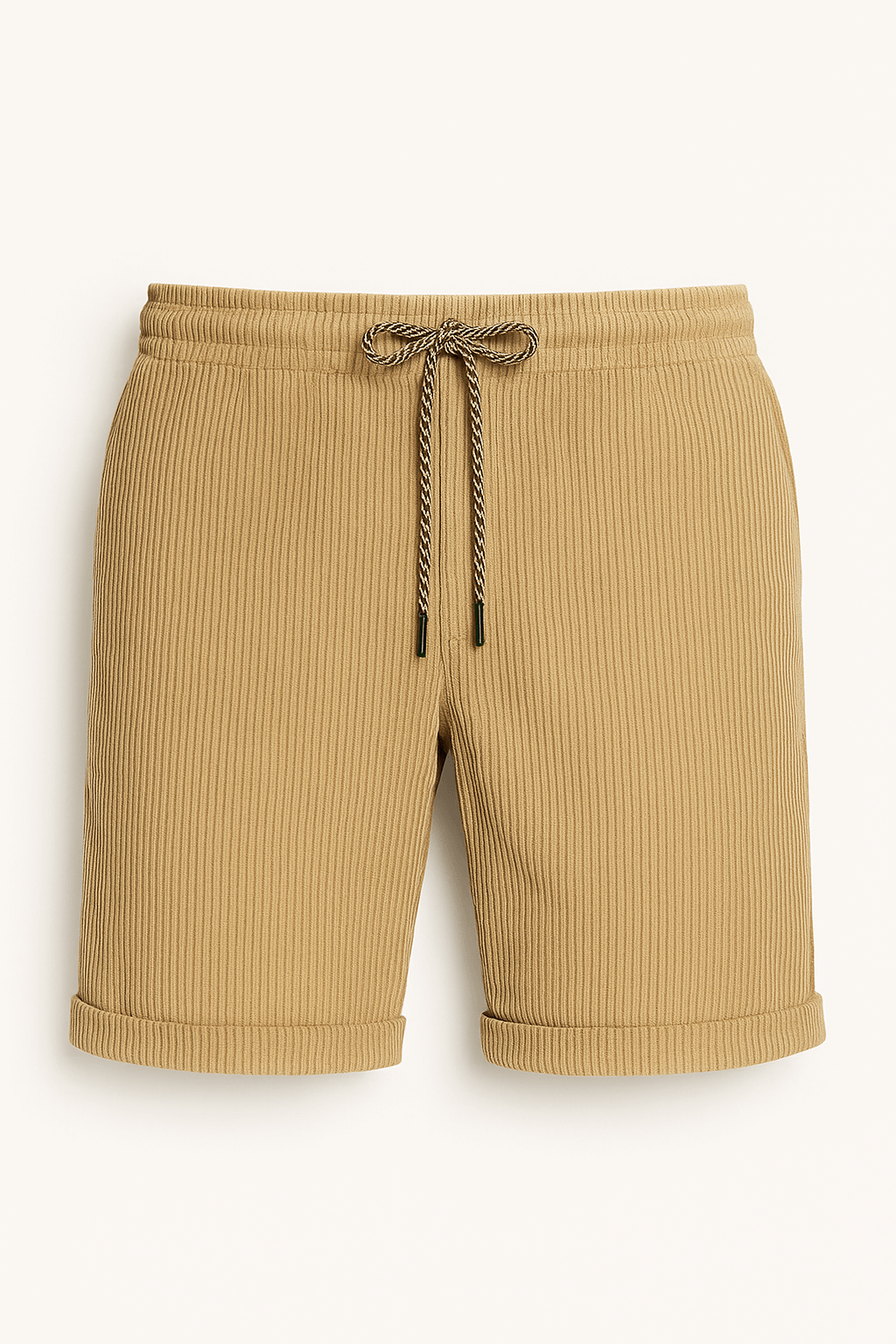 Textured Summer Bermuda Shorts