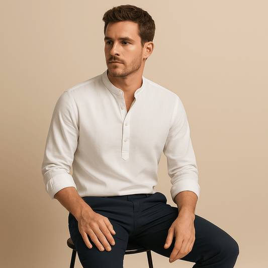 Summer Mao Collar Shirt