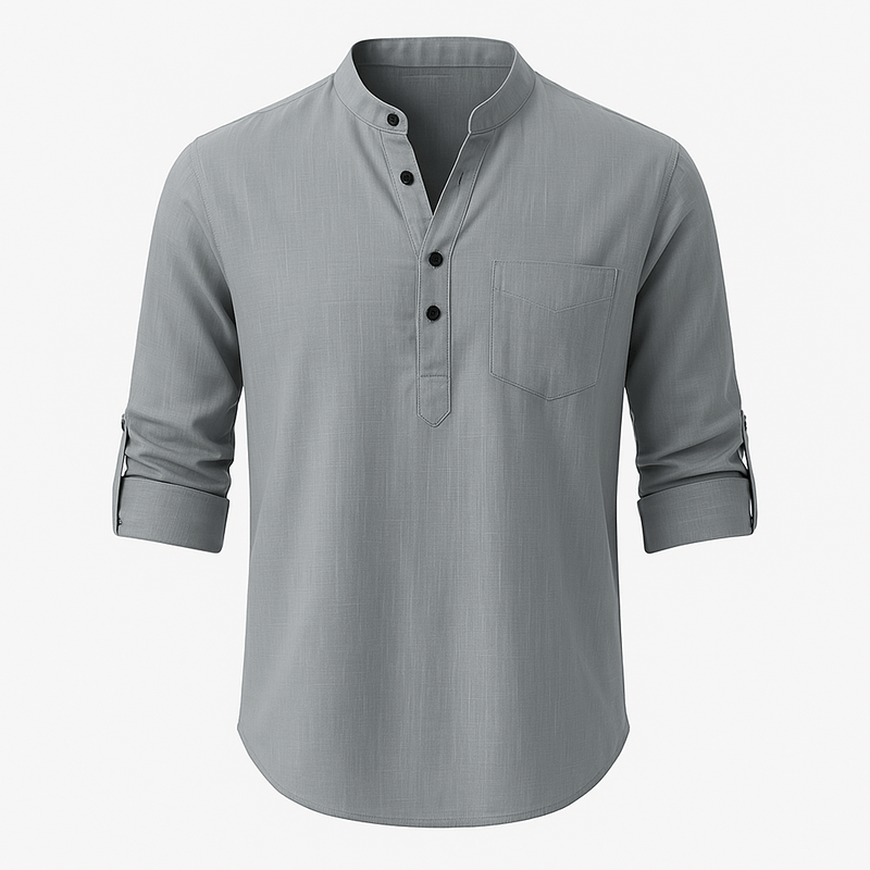 Summer Mao Collar Shirt